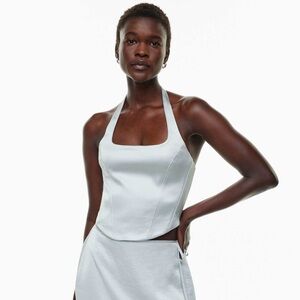 Aritzia Wilfred satin halter top size S